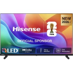 Телевизор Hisense 40" A5S, Full HD 1920x1080, QLED, Quantum Dot, HDR, HLG, DTS HD, Light Sensor, Dolby Audio, Smart TV, WiFi, WiFi Direct, 2xHDMI, 2xUSB, LAN, CI+, DVB-T2/C/S2, Black