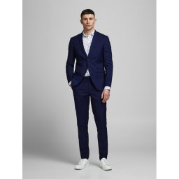 Jack & Jones Костюм Franco 12181339 Тъмносин Super Slim Fit