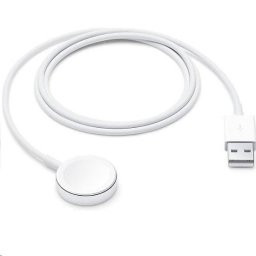 Зарядно Apple Magnetic Charging Cable за Apple Watch, 1m - Бял, MW6A3ZE/A