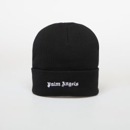 Шапка Palm Angels Logo Beanie Black/ Off White Universal