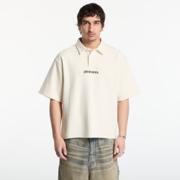 Тениска PLEASURES Cable Polo Ecru XL