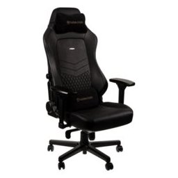 Геймърски стол noblechairs HERO Real Leather, естествена кожа, алуминиева база, 4D подлакътници, до 150 кг, черен