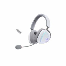 Asus ROG Delta II – Безжични гейминг слушалки, 50mm, 110h батерия, SpeedNova, DualFlow - Бели