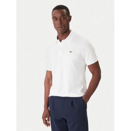 Lacoste Тениска с яка и копчета DH2050 Бял Regular Fit