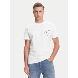 Tommy Jeans Тишърт Signature City DM0DM21934 Бял Regular Fit