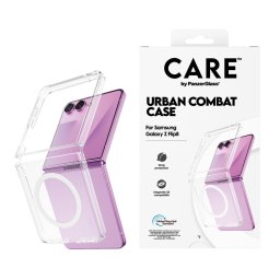 Кейс CARE by PanzerGlass Urban Combat за Samsung Galaxy Z Flip 8 - Прозрачен