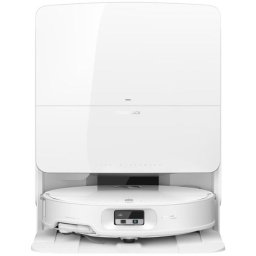 Прахосмукачка робот Roborock Qrevo Edge 2 Pro QE2P02-00, 25.000 Pa, Автоматична станция за изпразване на прах, Измиване на моп при 100°C и сушене при 55°C, Ултратънък дизайн с прибиращ се LDS, AI разпознаване на препятствия, Бял