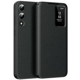 Кожен калъф тип портмоне с допълнителни отделения за карти за Xiaomi redmi 12 4G - черен