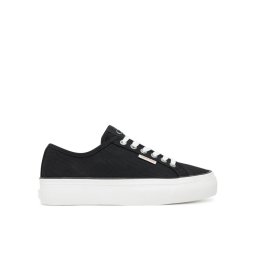 Calvin Klein Jeans Гуменки Vulc Flatform Ctn Logo Tag YW0YW01838 Черен