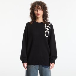 Пуловер Off-White Vertical Bookish Knit Crewneck UNISEX Black L