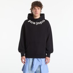 Суитшърт Palm Angels Neck Logo Regular Hoodie Black/ Off White M