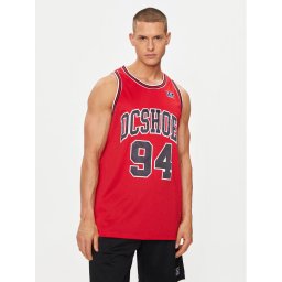 DC Shoes Мъжки топ Shy Town Jersey ADYKT03230 Червен Regular Fit