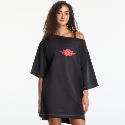 Облекло Jordan Flight T-Shirt Dress Black/ University Red/ Iron Grey M