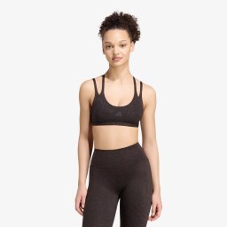 Сутиени adidas Optime Workout Snake Strappy Light Support Bra Aurora Coffee/ Black S
