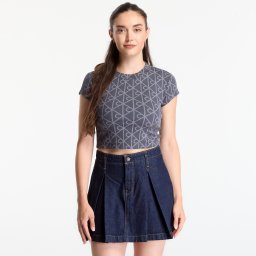 Тениска Calvin Klein Jeans A- Monologo Baby Tee Ebony M