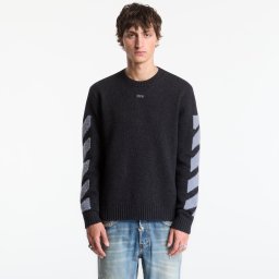 Пуловер Off-White Diag Fuzzy Knit Crewneck UNISEX Antracite S