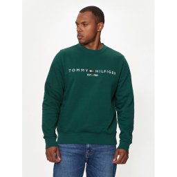 Tommy Hilfiger Суитшърт Logo MW0MW11596 Зелен Regular Fit