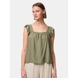 Pieces Блуза Pia 17154740 Зелен Regular Fit
