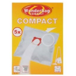 Торбичка за прахосмукачка Rowenta WB305140, Wonderbag Compact, Vacuum Bags, Set of 5 bags + 1 adapter ring, 3-layered, Universal, textile