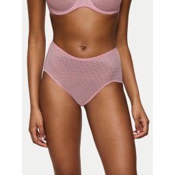 Triumph Класически бикини с висока талия Triumph Signature Sheer Maxi EX 10215936 Розов