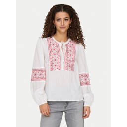 JDY Блуза Lulu 15345478 Бял Regular Fit
