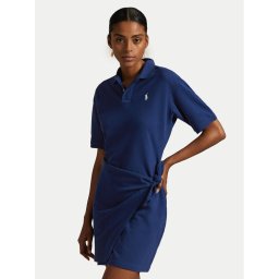 Polo Ralph Lauren Ежедневна рокля 211A88516001 Тъмносин Straight Fit
