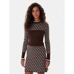 Guess Пуловер W5BR24 Z3JD2 Кафяв Slim Fit