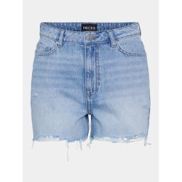 Pieces Дънкови шорти Summer 17146747 Син Regular Fit