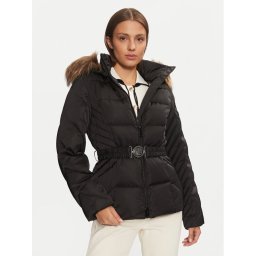 Guess Пухено яке New Olga W4BL53 WEX52 Черен Regular Fit