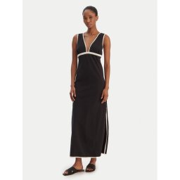 Seafolly Лятна рокля Beach Bound 55590-DR Черен Slim Fit