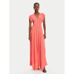 Patrizia Pepe Коктейлна рокля 2A2936 A8I1 R854 Коралов Regular Fit