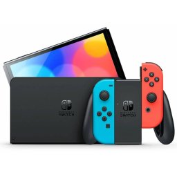 Конзола Nintendo Switch OLED - Neon Red & Neon Blue, 64GB, червено-синя