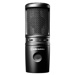 Микрофон Audio-Technica AT2020USB-X, кондензаторен, кардиоиден, LED подсветка, 24-bit/96kHz запис, USB-C, Jack 3.5mm, черен