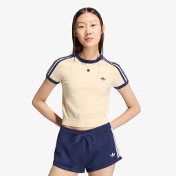 Тениска adidas Knitted T-shirt Warm Vanilla/ Night Indigo XS