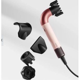 Сешоар Dyson HD17 Supersonic CePk/RoGd, 3 степени на скорост, 4 настройки на температурата, йонизация, мощна струя, розов