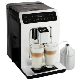 Кафеавтомат Krups Evidence EA891C10, 1450W, 2.3l вместимост на резервоара за вода, 3 степени на смилане, сензорен екран, черно-сребриста