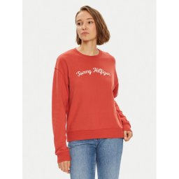 Tommy Hilfiger Суитшърт Modern Script WW0WW42615 Червен Regular Fit
