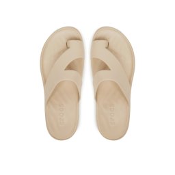 Crocs Джапанки Getaway Platform Toe Loop 210834 Бежов
