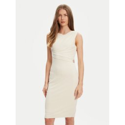 Guess Ежедневна рокля W5YK27 KAQL2 Екрю Regular Fit