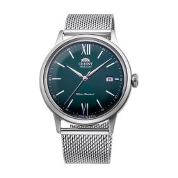 Orient RA-AC0018E - Мъжки часовник Автомат, 41мм, Дата, 3ATM - Сребро/Зелен