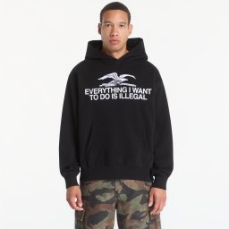 Суитшърт PLEASURES Illegal Hoodie Black S