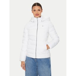 Tommy Jeans Зимно яке Basic DW0DW18311 Бял Slim Fit