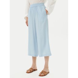 Pieces Панталони тип кюлоти Pia 17154737 Светлосин Wide Leg