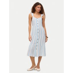 Vero Moda Лятна рокля Linn 10322614 Светлосиньо Regular Fit