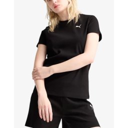 PUMA Ess Elevated Rib Tee Black