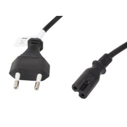 Кабел Lanberg CEE 7/16->IEC 320 C7 EURO (RADIO) Power Cord 3m VDE, Black