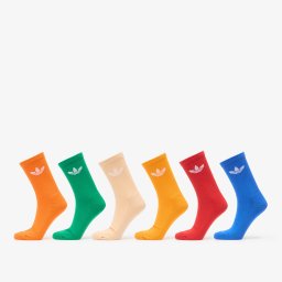 Чорапи adidas Trefoil Cushion Crew Socks 6-Pack Halo Blush/ Blue/ Green S