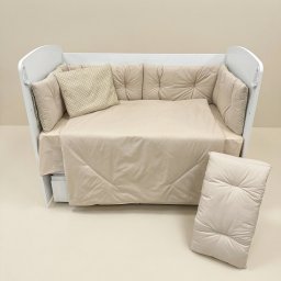 Бебешки спален комплект Двулицев Капучино Ластик Цип Comfort Line