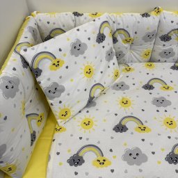 Бебешки спален комплект Слънчева Дъга Ластик Цип Comfort Line