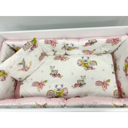 Бебешки спален комплект Бамби с розово Ластик Цип Comfort Line